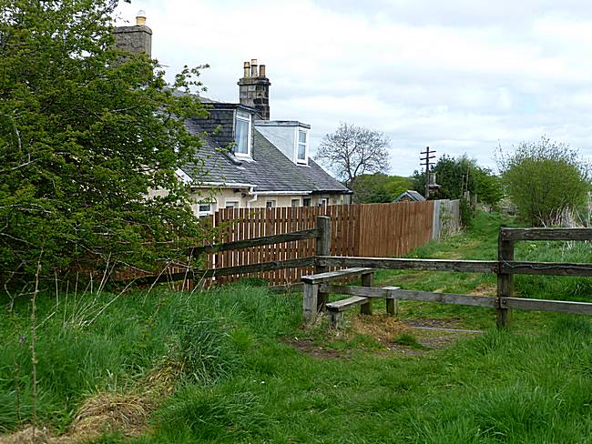 Footpath on former railway line near School Road. 21st April 2015